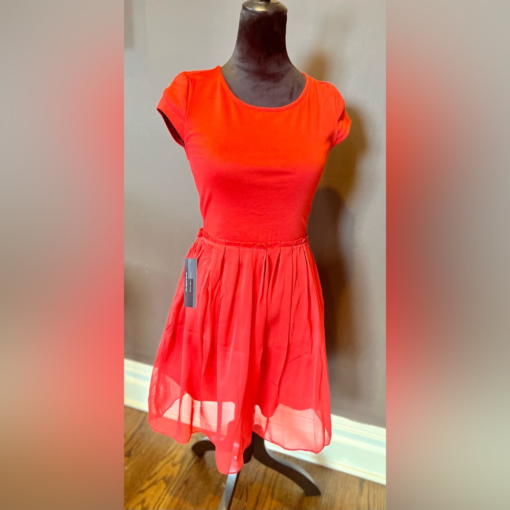 Brand New with Tags Bright Red Orange Dress